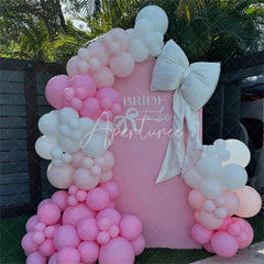 Aperturee - Aperturee Pink Bride To Be Bow Bridal Shower Arch Backdrop