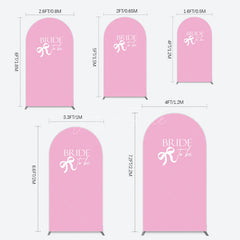 Aperturee - Aperturee Pink Bride To Be Bow Bridal Shower Arch Backdrop