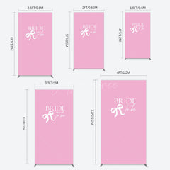 Aperturee - Aperturee Pink Bride To Be Bow Bridal Shower Rectangle Backdrop