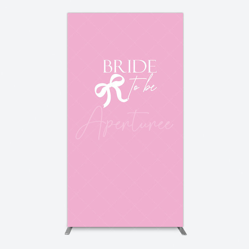 Aperturee - Aperturee Pink Bride To Be Bow Bridal Shower Rectangle Backdrop