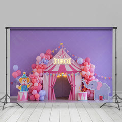 Aperturee - Aperturee pink fairytale circo tent cake Smash Photo Backdrop