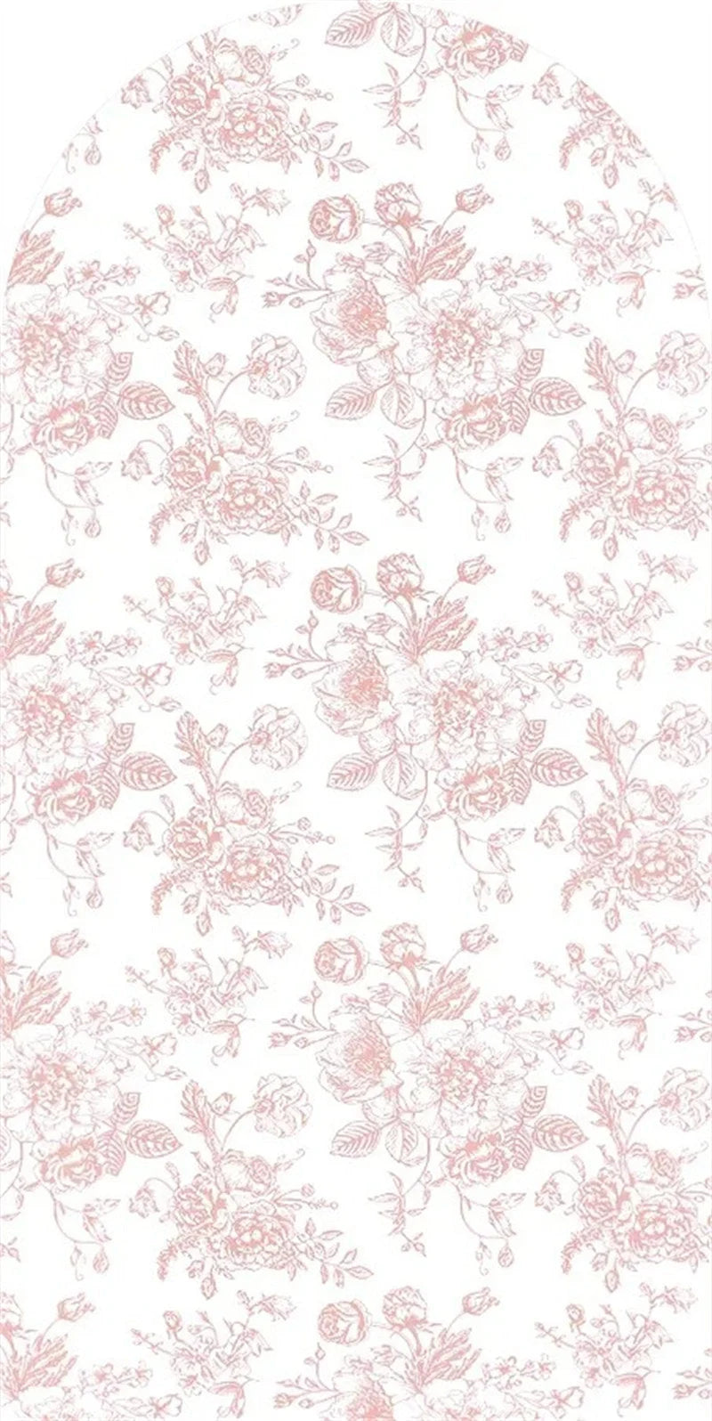 Aperturee - Aperturee Pink Floral Boho Arch Backdrop Delicate Flower Party Decor Rustic Photo Background for Birthday Baby Shower