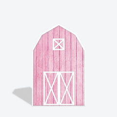 Aperturee - Aperturee Pink Wooden Farm House Barn Door Arch Party Backdrop