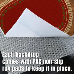 Aperturee - Aperturee Plant Oval Rug With Tassels Fabric Floor Backdrop