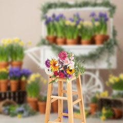 Aperturee - Aperturee Potted Narcissus Flowers Fresh Wedding Backdrop