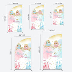 Aperturee - Aperturee Prince Or Princess Castle Baby Shower Half Moon Arch Backdrop