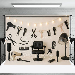 Aperturee - Aperturee Professional Hair Salon and Barber Shop Photo Backdrop Stylist Tools Birthday Photography Background