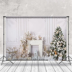 Aperturee - Aperturee Pure Wall Floral Decor Christmas Photo Backdrop
