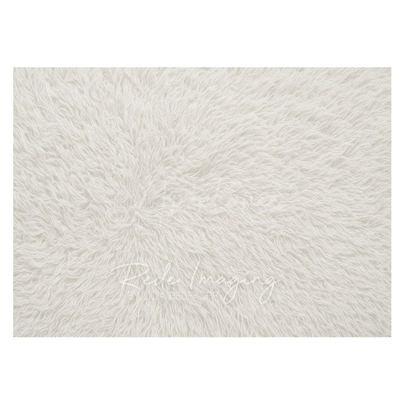 Aperturee - Aperturee Pure White Wool Carpet Rubber Floor Mat For Photo
