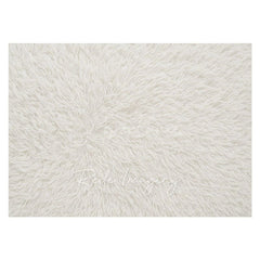 Aperturee - Aperturee Pure White Wool Carpet Rubber Floor Mat For Photo