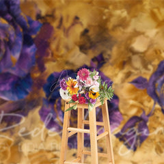 Aperturee - Aperturee Purple Abstract Rose Gold Textured Photo Backdrop