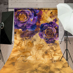 Aperturee - Aperturee Purple Abstract Rose Gold Textured Sweep Backdrop