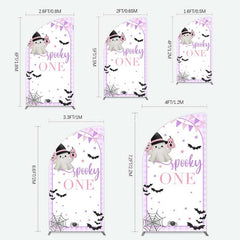 Aperturee Aperturee Purple Boo Spooky One Halloween Birthday Half Moon Arch Backdrop