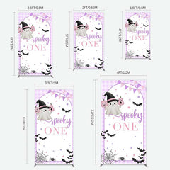 Aperturee Aperturee Purple Boo Spooky One Halloween Birthday Rectangle Backdrop
