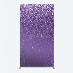 Aperturee - Aperturee Purple Glitter Sparkle Rectangle Backdrop for Birthday or Wedding Glam Bling Effect Sweet 16 Party Photo Booth