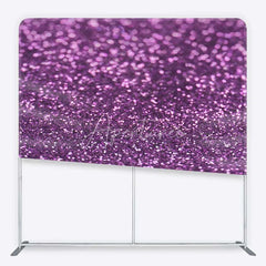 Aperturee - Aperturee Purple Glitter Tension Fabric Backdrop Shimmering Royal Purple Photography Studio Background