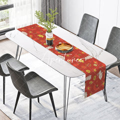 Aperturee - Aperturee Rabblit Lantern Lucky Chinese New Year Table Runner