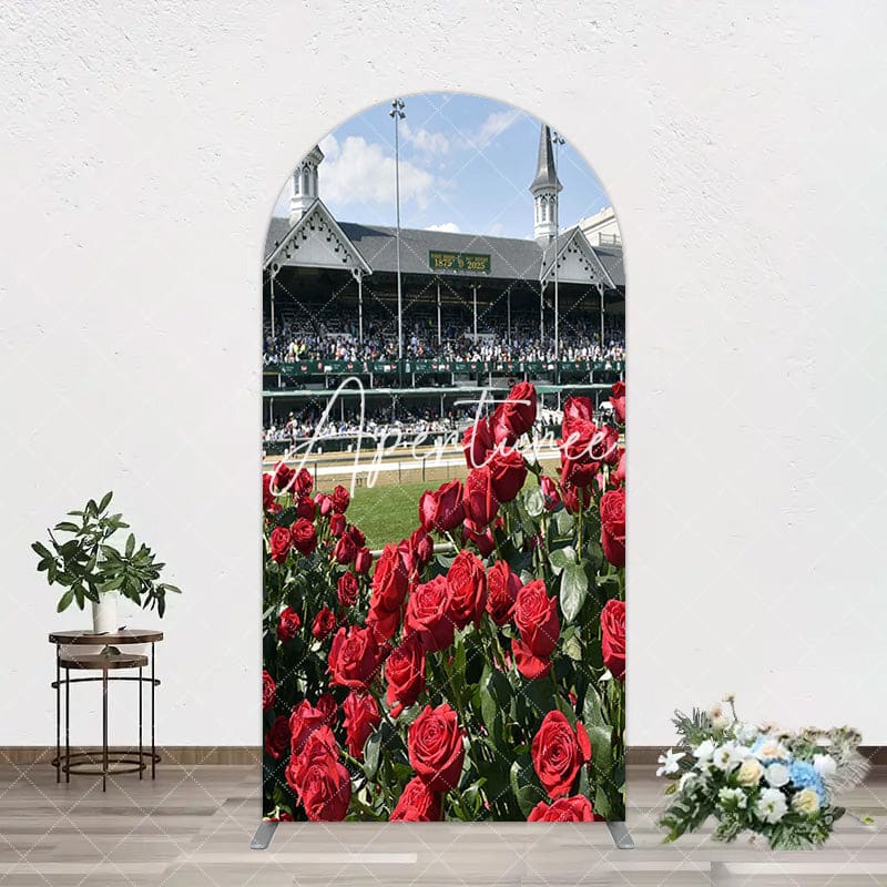 Aperturee - Aperturee Racecourse Red Roses Kentucky Derby Arch Backdrop