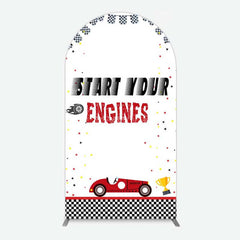 Aperturee Aperturee Racing Start Engines Boy Birthday Arch Backdrop