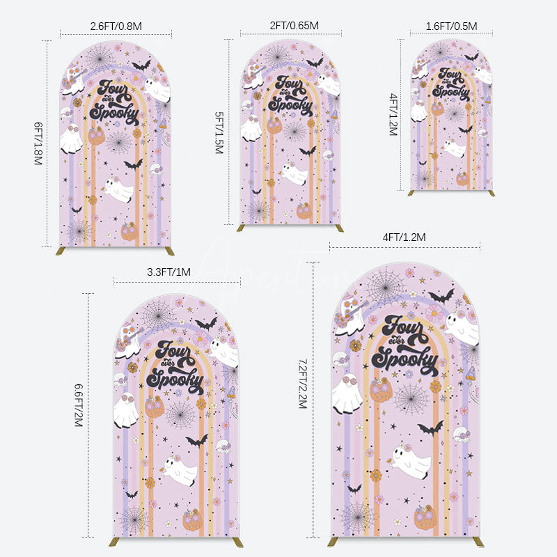 Aperturee - Aperturee Rainbow Arch Halloween Four Ever Spooky Arch Backdrop