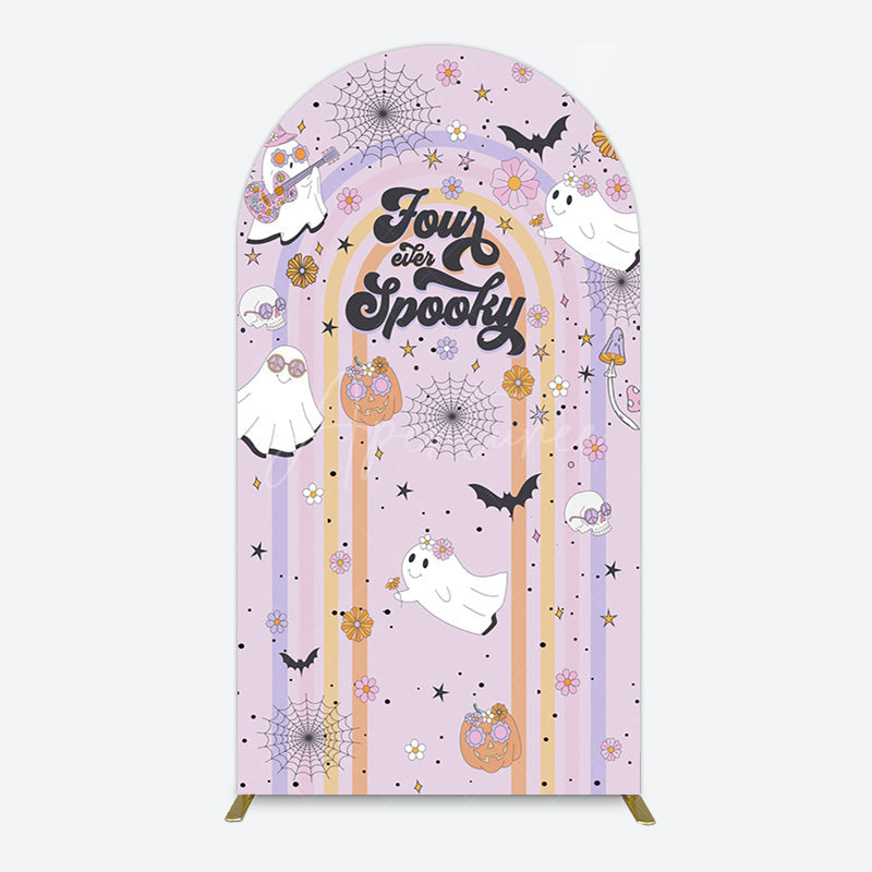 Aperturee - Aperturee Rainbow Arch Halloween Four Ever Spooky Arch Backdrop