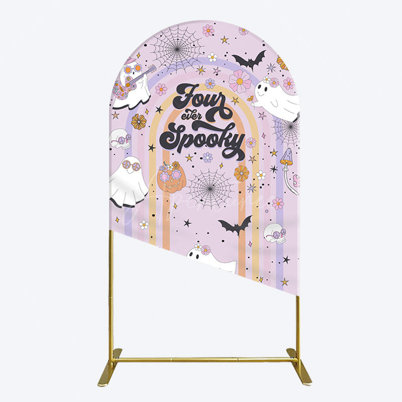 Aperturee - Aperturee Rainbow Arch Halloween Four Ever Spooky Arch Backdrop
