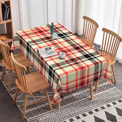 Aperturee - Aperturee Red Black Plaid Rectangle Tablecloth Classic Tartan Checkered Pattern Cover Rustic Holiday Kitchen Decoration