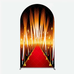 Aperturee - Aperturee Red Carpet Arch Backdrop Hollywood Movie Night VIP Star Party Decoration