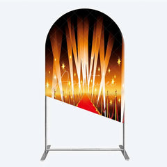 Aperturee - Aperturee Red Carpet Arch Backdrop Hollywood Movie Night VIP Star Party Decoration