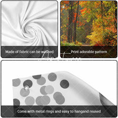 Aperturee - Aperturee Red Maple Forest Trod Autumn Garage Door Banner