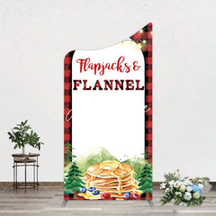 Aperturee - Aperturee Red Plaid Lighted Flapjacks Flannel Arch Backdrop