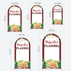 Aperturee - Aperturee Red Plaid Lighted Flapjacks Flannel Arch Backdrop