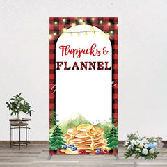 Aperturee - Aperturee Red Plaid Lighted Flapjacks Flannel Arch Backdrop
