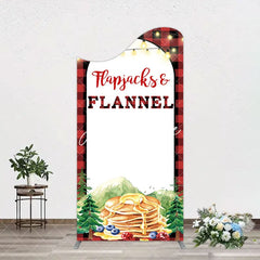 Aperturee - Aperturee Red Plaid Lighted Flapjacks Flannel Arch Backdrop