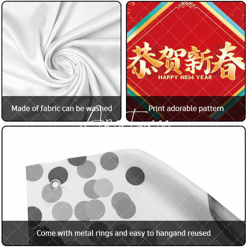 Aperturee - Aperturee Red Plum Bossom Chinese New Year Garage Door Banner