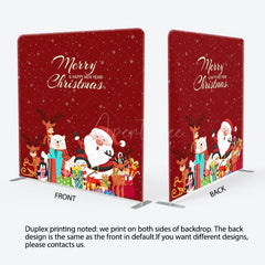 Aperturee - Aperturee Red Santa New Year Christmas Tension Fabric Backdrop