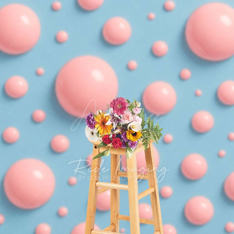 Aperturee - Aperturee Reflective Bubble Gum Wall Fine Art Photo Backdrop