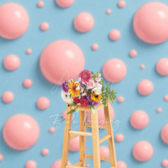 Aperturee - Aperturee Reflective Bubble Gum Wall Fine Art Photo Backdrop
