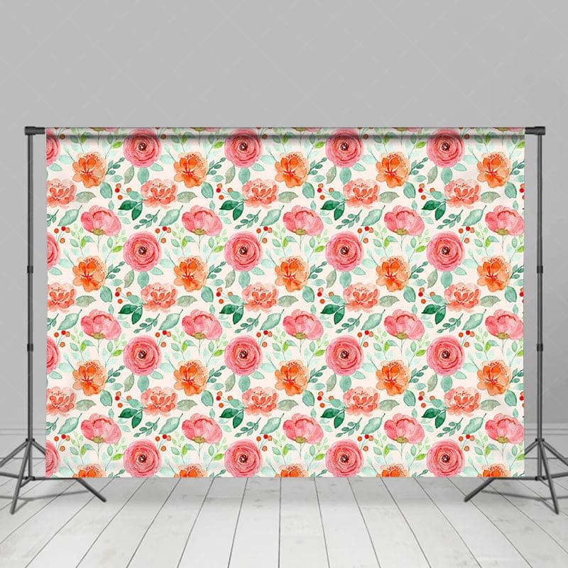 Aperturee - Aperturee Regular Oil Painting Flower Patterns Photo Backdrop
