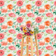 Aperturee - Aperturee Regular Oil Painting Flower Patterns Photo Backdrop
