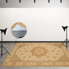 Aperturee - Aperturee Repeat Floral Persia Fabric Floor Backdrop For Photo