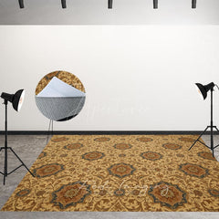 Aperturee - Aperturee Repeat Slovakia Gold Fabric Floor Backdrop For Photo