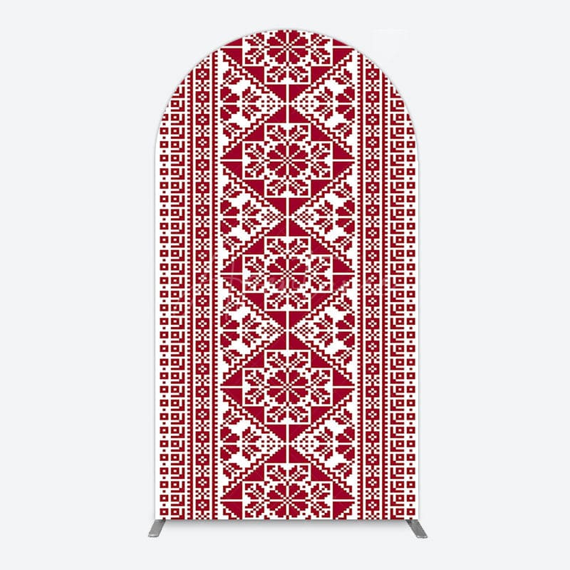 Aperturee - Aperturee Repeated Slovakia Pattern Birthay Arch Backdrop