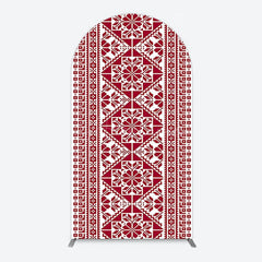 Aperturee - Aperturee Repeated Slovakia Pattern Birthay Arch Backdrop