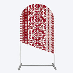 Aperturee - Aperturee Repeated Slovakia Pattern Birthay Arch Backdrop