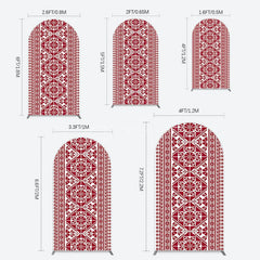 Aperturee - Aperturee Repeated Slovakia Pattern Birthay Arch Backdrop