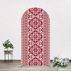 Aperturee - Aperturee Repeated Slovakia Pattern Birthay Arch Backdrop