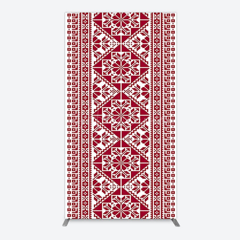 Aperturee - Aperturee Repeated Slovakia Pattern Birthay Rectangle Backdrop