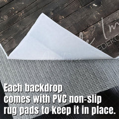 Aperturee - Aperturee Retro Black Grey Wood Grain Fabric Floor Backdrop