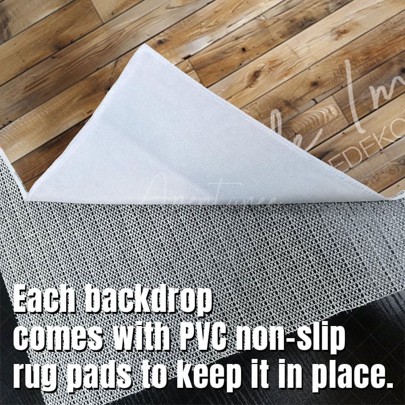 Aperturee - Aperturee Retro Brown Natural Wood Grain Fabric Floor Backdrop